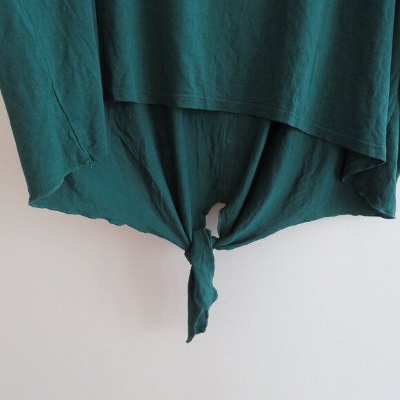 MODCLOTH Kelly Green Tie Front Button Blouse Top Stretch Travel - Size 4X NWOT - Picture 13 of 16